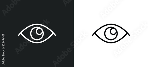 visible icon isolated in white and black colors. visible outline vector icon from user interface collection for web, mobile apps and ui.