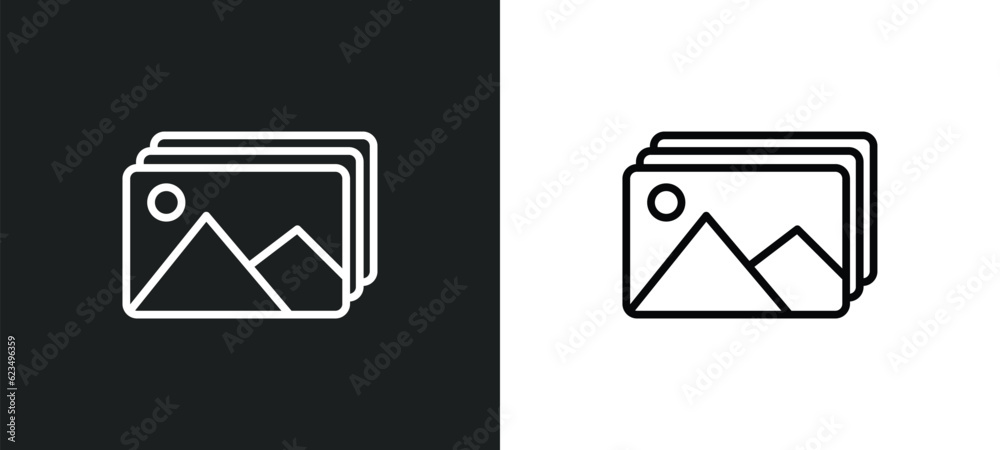 photo album icon isolated in white and black colors. photo album outline vector icon from user interface collection for web, mobile apps and ui. photo album icon isolated in white and black colors. photo album outline vector icon from user interface collection for web, mobile apps and ui.