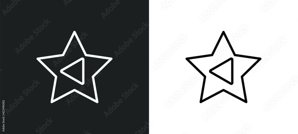cinema star icon isolated in white and black colors. cinema star outline vector icon from user interface collection for web, mobile apps and ui. cinema star icon isolated in white and black colors. cinema star outline vector icon from user interface collection for web, mobile apps and ui.