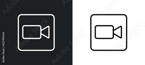 facetime icon isolated in white and black colors. facetime outline vector icon from user interface collection for web, mobile apps and ui.