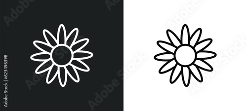 image of a flower icon isolated in white and black colors. image of a flower outline vector icon from user interface collection for web, mobile apps and ui.