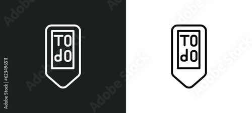 to do icon isolated in white and black colors. to do outline vector icon from user interface collection for web, mobile apps and ui.
