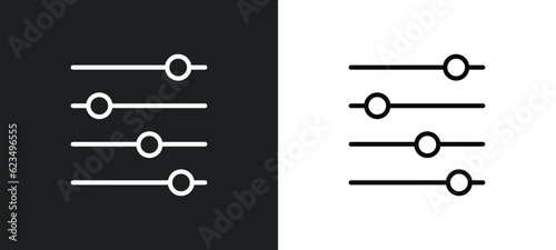 adjustment icon isolated in white and black colors. adjustment outline vector icon from user interface collection for web, mobile apps and ui.