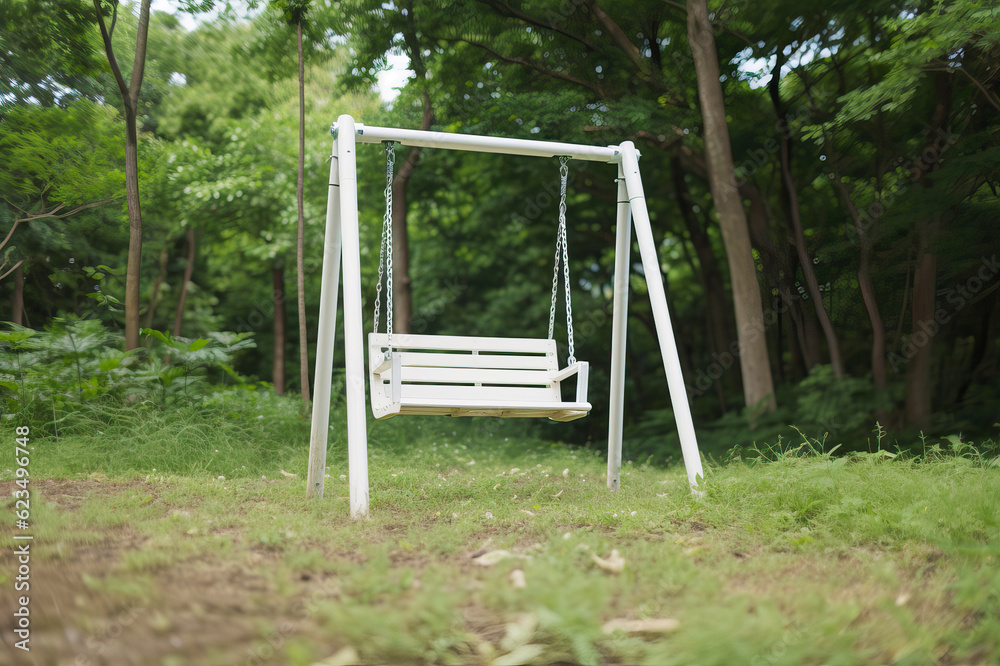 white swing ,swing in the garden white swing ,swing in the garden