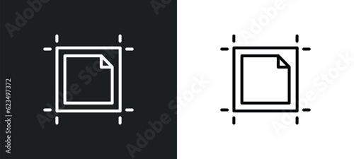 artboard icon isolated in white and black colors. artboard outline vector icon from user interface collection for web, mobile apps and ui. photo