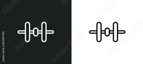 vertical align icon isolated in white and black colors. vertical align outline vector icon from user interface collection for web, mobile apps and ui.