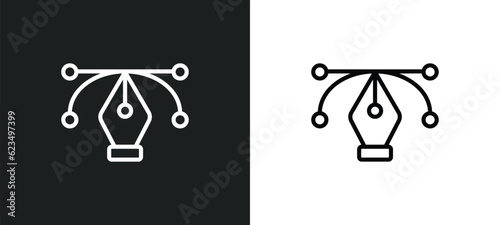 Fotografering anchor point icon isolated in white and black colors