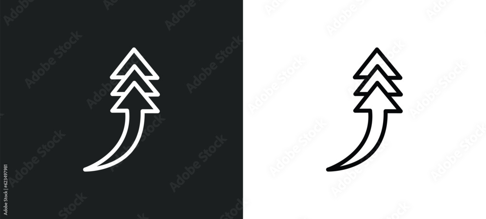 turn up arrow icon isolated in white and black colors. turn up arrow outline vector icon from user interface collection for web, mobile apps and ui. turn up arrow icon isolated in white and black colors. turn up arrow outline vector icon from user interface collection for web, mobile apps and ui.
