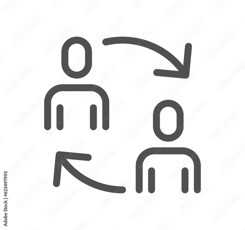 Business people related icon outline and linear vector. Business people related icon outline and linear vector.