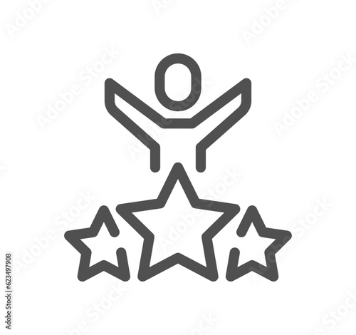 Business people related icon outline and linear vector.