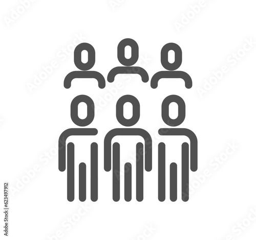 Business people related icon outline and linear vector.