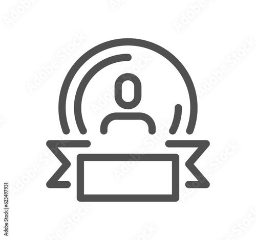 Business people related icon outline and linear vector.