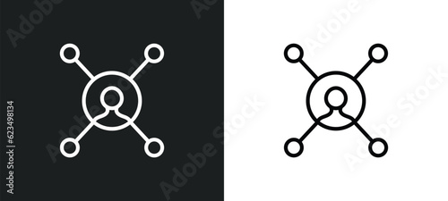 multitasking worker icon isolated in white and black colors. multitasking worker outline vector icon from user interface collection for web, mobile apps and ui.