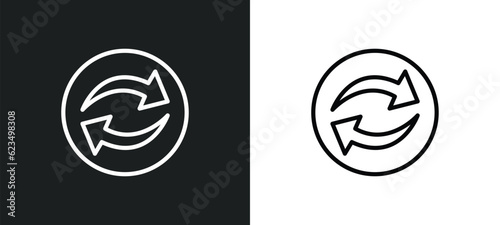continuous icon isolated in white and black colors. continuous outline vector icon from user interface collection for web, mobile apps and ui.