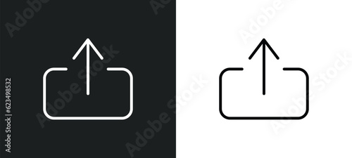 export button icon isolated in white and black colors. export button outline vector icon from user interface collection for web, mobile apps and ui.