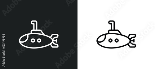 small submarine icon isolated in white and black colors. small submarine outline vector icon from transportation collection for web, mobile apps and ui.