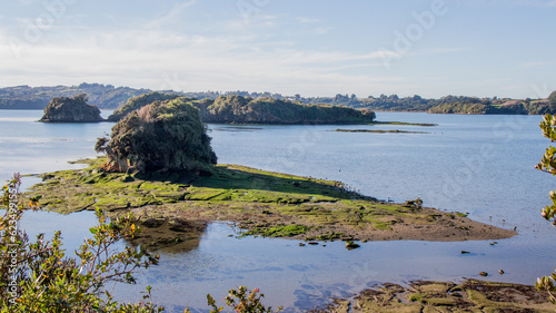 islas en bahía interior de isla grande de chiloe ancud photo