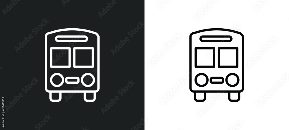 bus front with driver icon isolated in white and black colors. bus front with driver outline vector icon from transport collection for web, mobile apps and ui. bus front with driver icon isolated in white and black colors. bus front with driver outline vector icon from transport collection for web, mobile apps and ui.