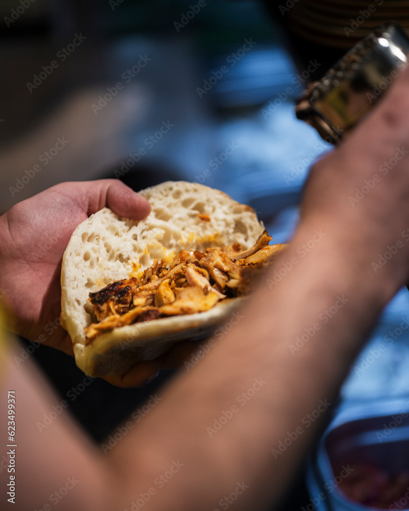 Kebab mit Hühnerfleisch 