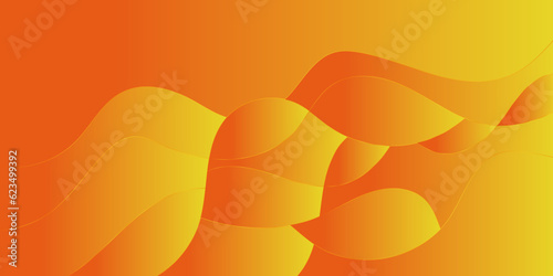 lovely abstract beautiful and colorful orange or yellow luxury background with bright geometric wavy shapes. orange texture background for wallpaper, banner, painting, cover, decoration and design.	