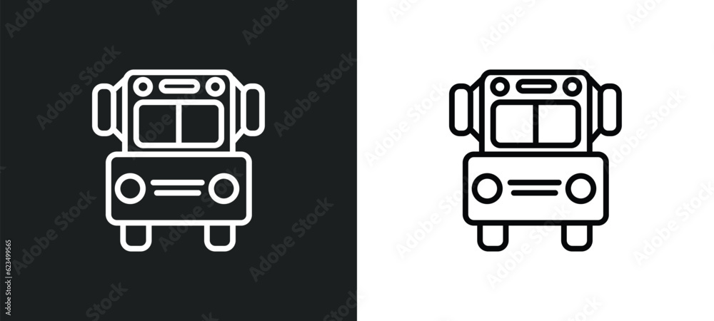 school van icon isolated in white and black colors. school van outline vector icon from transport collection for web, mobile apps and ui. school van icon isolated in white and black colors. school van outline vector icon from transport collection for web, mobile apps and ui.