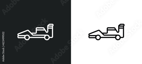 formula 1 icon isolated in white and black colors. formula 1 outline vector icon from transport collection for web, mobile apps and ui.