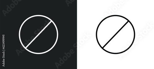 no entry icon isolated in white and black colors. no entry outline vector icon from traffic signs collection for web, mobile apps and ui.