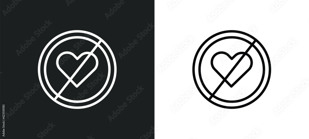 Obraz premium lovemaking icon isolated in white and black colors. lovemaking outline vector icon from traffic signs collection for web, mobile apps and ui.
