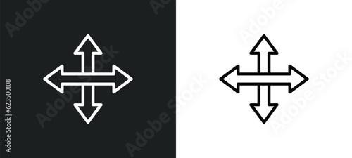 crossroads icon isolated in white and black colors. crossroads outline vector icon from traffic signs collection for web, mobile apps and ui.