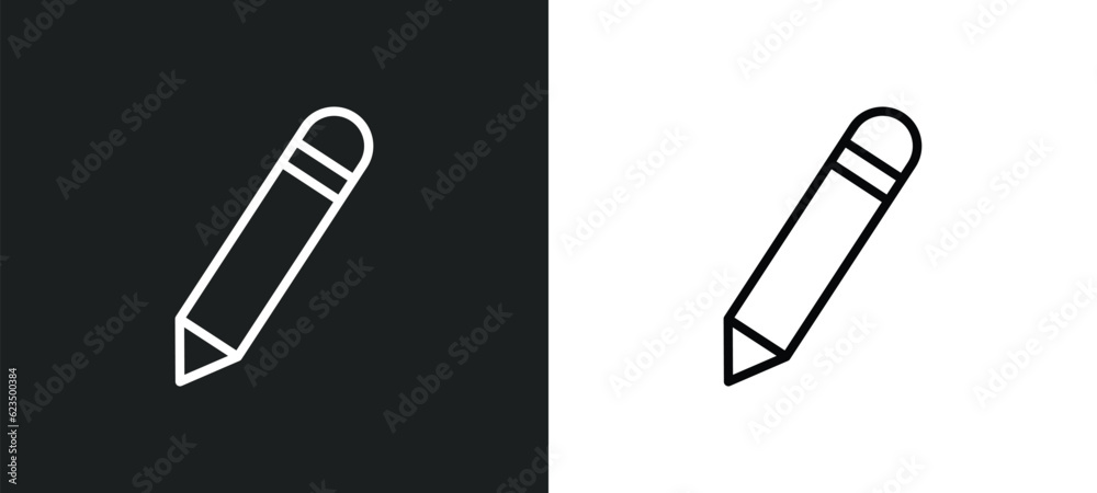 pencil tool icon isolated in white and black colors. pencil tool outline vector icon from tools and utensils collection for web, mobile apps and ui. pencil tool icon isolated in white and black colors. pencil tool outline vector icon from tools and utensils collection for web, mobile apps and ui.
