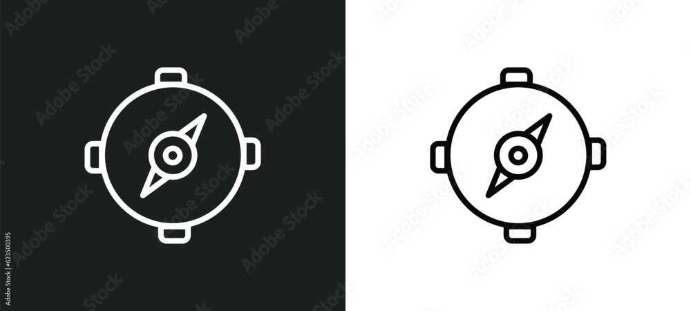 orientation compass icon isolated in white and black colors. orientation compass outline vector icon from tools and utensils collection for web, mobile apps and ui. orientation compass icon isolated in white and black colors. orientation compass outline vector icon from tools and utensils collection for web, mobile apps and ui.