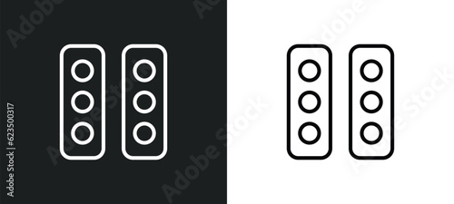 semaphore lights icon isolated in white and black colors. semaphore lights outline vector icon from tools and utensils collection for web, mobile apps and ui.