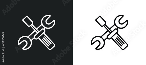 reparation icon isolated in white and black colors. reparation outline vector icon from tools and utensils collection for web, mobile apps and ui.
