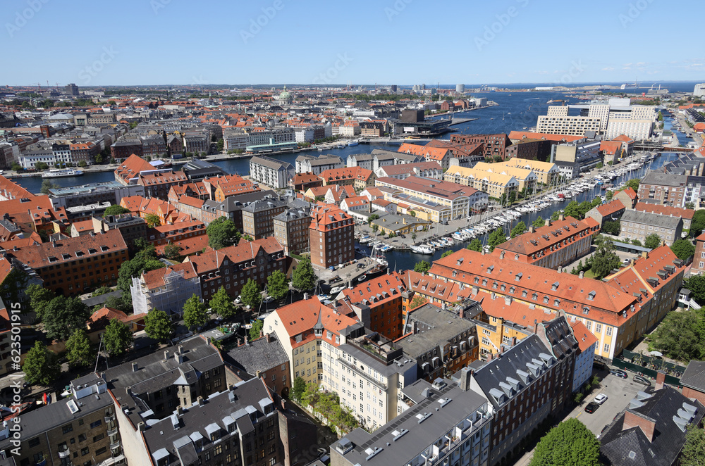 Aerial view of the city of Copenhagen