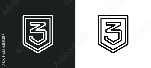 css3 icon isolated in white and black colors. css3 outline vector icon from technology collection for web, mobile apps and ui.