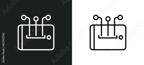 content curation icon isolated in white and black colors. content curation outline vector icon from technology collection for web, mobile apps and ui.