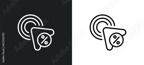 click through rate icon isolated in white and black colors. click through rate outline vector icon from technology collection for web, mobile apps and ui.
