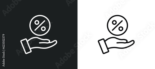 commission icon isolated in white and black colors. commission outline vector icon from success collection for web, mobile apps and ui. photo