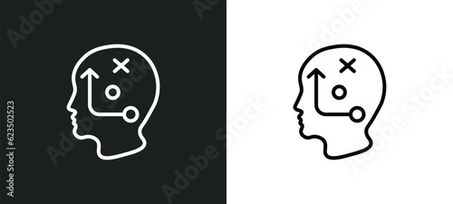 strategical planning icon isolated in white and black colors. strategical planning outline vector icon from startup stategy and collection for web, mobile apps and ui.