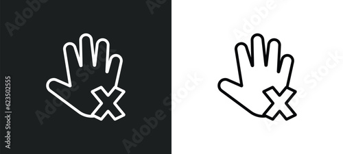 restrict icon isolated in white and black colors. restrict outline vector icon from startup stategy and collection for web, mobile apps and ui.