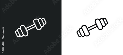gym weight icon isolated in white and black colors. gym weight outline vector icon from sports collection for web, mobile apps and ui.