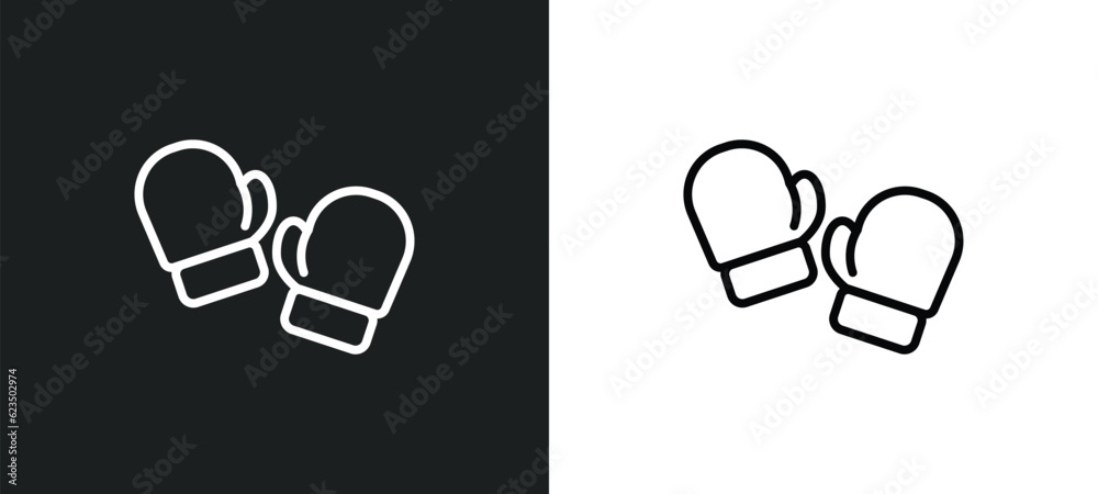 boxing glove icon isolated in white and black colors. boxing glove outline vector icon from sports collection for web, mobile apps and ui. boxing glove icon isolated in white and black colors. boxing glove outline vector icon from sports collection for web, mobile apps and ui.