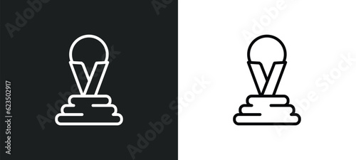 world cup icon isolated in white and black colors. world cup outline vector icon from sports collection for web, mobile apps and ui.