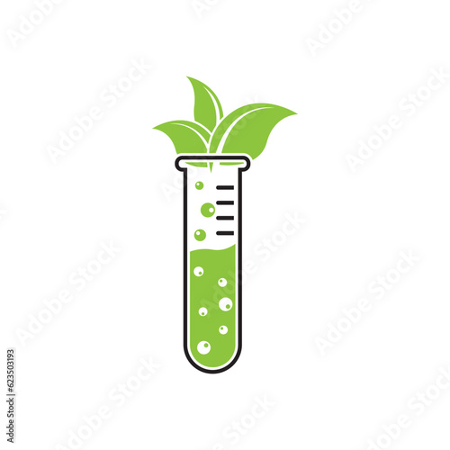 Eco green lab logo vector icon illustration design