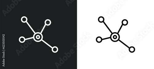 social normal icon isolated in white and black colors. social normal outline vector icon from social media marketing collection for web, mobile apps and ui.