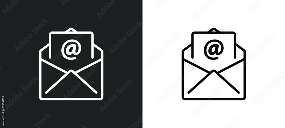 mail icon isolated in white and black colors. mail outline vector icon from signs collection for web, mobile apps and ui. mail icon isolated in white and black colors. mail outline vector icon from signs collection for web, mobile apps and ui.