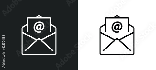 mail icon isolated in white and black colors. mail outline vector icon from signs collection for web, mobile apps and ui.