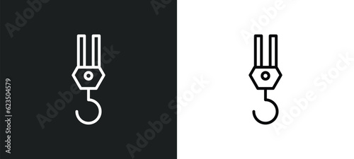 hoist icon isolated in white and black colors. hoist outline vector icon from signs collection for web, mobile apps and ui.