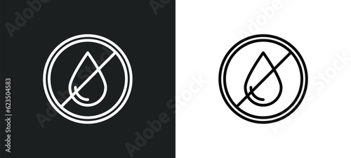 no water icon isolated in white and black colors. no water outline vector icon from signs collection for web, mobile apps and ui.