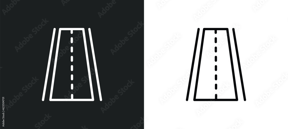 roads icon isolated in white and black colors. roads outline vector icon from signs collection for web, mobile apps and ui. roads icon isolated in white and black colors. roads outline vector icon from signs collection for web, mobile apps and ui.